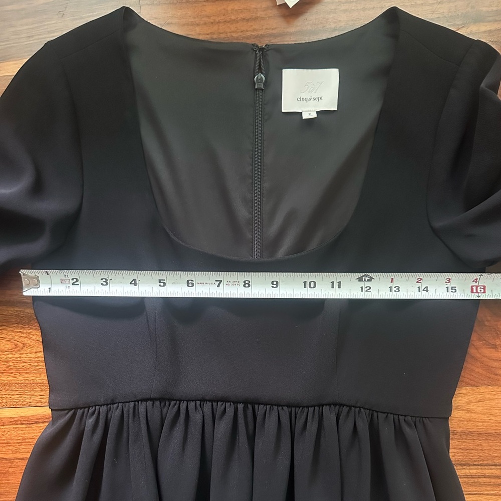 Cinq A Sept Dorina Mini Dress in Black; Size 2 - Picture 12 of 14